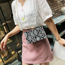 2019 New Fashion Women's Snake Skin Print Leather Messenger Bag Serpentine Chain Handbag Lady Small Clutch Shoulder Bag #40 2024 - buy cheap