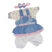 KEIUMI-Conjunto de ropa para muñeca recién nacida, conjunto de accesorios de tela vaquera con diadema, diseño de 22-23 pulgadas, hecho a mano 2024 - compra barato