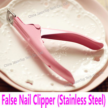 Pink Manicure Nail Cutter Stainless Steel Nail Clipper Acrylic Gel False Nail Tip Cutter Clipper Nail Tool 2024 - buy cheap