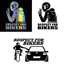 Newbee Car Sticker 3D Respect for Cyclists Waterproof Reflective Motorcycle Decal Funny JDM Vinyl for BMW Honda Suzuki Toyota 2024 - buy cheap