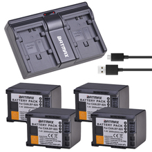 BP-820 BP820 4PCS Li-ion battery +USB Dual Channel Charger for Canon VIXIA HF G30, G40, XA20, and XA25 Camcorders Batteries 2024 - buy cheap