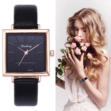 Relojes de marca a la moda para mujer, reloj de pulsera de cuarzo con correa de cuero, a la moda, para vestido con estampado 2024 - compra barato