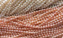 Genuine Natural Pearl 6x7mm pink oval round pearl real freshwater pearl loose beads DIY gift one strands Hole Approx 1mm 2024 - buy cheap