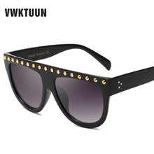 VWKTUUN gafas de sol de las mujeres Vintage de diseñador de la marca Steampunk remache de gafas de sol de gran tamaño UV400 tonos gafas 2024 - compra barato