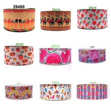 Free shipping 50 yard cartoon printed grosgrain ribbon 29480 2024 - buy cheap