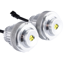 Flytop-indicador LED de Ojos de Ángel, Chips blancos de 2*40W 80W, para faro halógeno E60 E61 LCI, 1 Juego 2024 - compra barato