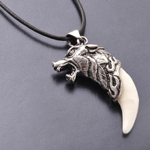 2021NEW Fashion Brave Men Wolf Tooth Spike Pendant Necklace Women Men Jewelry Fang Tooth Amulet Pendant personality Necklace 2024 - buy cheap