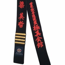 Cinto de bordado de taekwondo de 5cm artes marciais judo 100% algodão criança adulto taekwondo kyokushin cinto de corda de itf bordado 2024 - compre barato