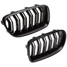 A Pair Grille Auto Gloss Black Front Kidney Twin Fins Grille Auto Accessories for BMW Sedan F10 F11 F18 M5 2010-2016 2024 - buy cheap