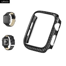 URVOI Cover For apple watch 6 SE 5 4 3 2 1case for iwatch protector plastic bumper carbon fiber printing ultra-slim case 40 44mm 2024 - buy cheap