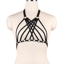 JLX.Harness fetish Bondage Crop Top body Cage Bra Elastic Body Harness Bra Sexy Dress Lingerie Goth Rave clup for women 2024 - buy cheap