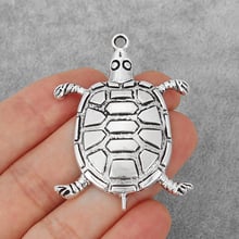 10PCS Antique Large Cute Turtle Tortoise Charms Pendants for Necklace Making Jewelry Findings 53x40mm 2024 - buy cheap