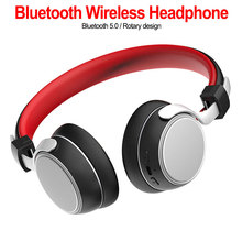 Беспроводные Bluetooth наушники с активным шумоподавлением, складные Накладные наушники, портативная гарнитура для телефонов, музыка с микрофоном 2024 - купить недорого