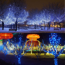 Led solar ao ar livre powered fio de cobre led string luzes 22 m à prova dwaterproof água luz de fadas para o jardim natal decoração do feriado