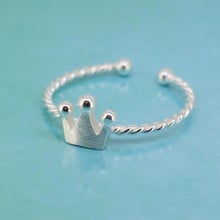 Anillos de plata esterlina 925 para mujer, anillos ajustables con corona giratoria, a la moda, envío gratis 2024 - compra barato