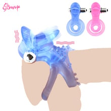 Silicone Penis Male Ring Soft 10 Speeds Vibrating Sex Ring Time Delay Men Cockring Vibrator Waterproof Sex Toys for Male 2024 - buy cheap