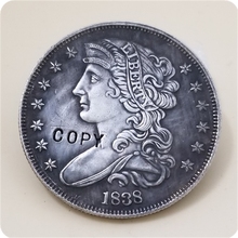 США 1838 P50C Liberty Facing Left Half Dollar Patterns имитация монеты 2024 - купить недорого