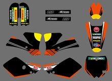 NEW STYLE(bull)TEAM GRAPHICS & BACKGROUNDS DECALS STICKERS Kits for KTM SX65 2002 2003 2004 2005 2006 2007 2008 2024 - купить недорого