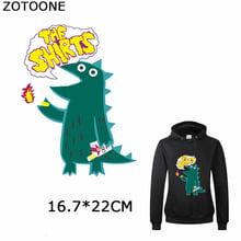 ZOTOONE-Parches para planchar en la ropa, parche de dragón disparador, decoraciones Diy, lavable, Animal de dibujos animados, transferencia de calor para ropa 2024 - compra barato