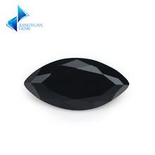 Size 1.5x3~8x16mm Black Color Marquise Shape Machine Cut Loose Glass Gems stone Beads Synthetic Gems 2024 - buy cheap