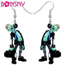 Bonsny Statement Acrylic Halloween Office Worker Zombie Earrings Dangle Drop Unique Party Jewelry For Women Girls Charms Brincos 2024 - buy cheap