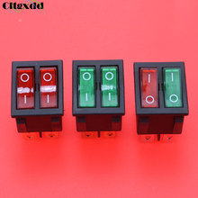 Cltgxdd 1pcs KCD4 Double Boat Rocker Switch 6 Pin 2 Position ON-OFF Witch LED Light 16A 250V / 20A 125V AC 2024 - buy cheap