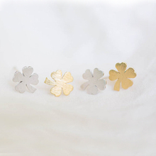 Cute Clover Stud Earrings Silver Gold Coating Charm Jewelry Best Gift for Lovely Girls Factory Direct Sales Free Shipping 2024 - buy cheap