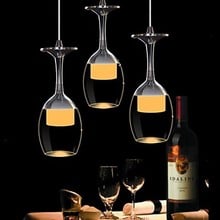 Creative Acrylic Wine Cup LED Pendant Light Fixtures Simple Droplight Modern Dining Room Bar Hanging Lamp Home Decor Lighting 2024 - buy cheap