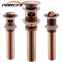 Drains Rose Gold Solid Brass Bathroom Lavatory Faucet Vessel Vanity Sink Pop Up Drain Stopper With Overflow Accessories XSQ1-5 2024 - buy cheap