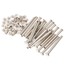 50pcs M5x60mm Iron-nickel-plated screw books Fingertight Picture books screw rivets albums butt recipes leaflet nail M5Hardware 2024 - buy cheap