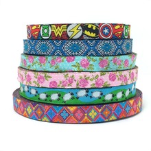 3/8'' 10mm 10y/lot HOT new width flower/geometric/sign/sheep Woven Jacquard Ribbon dog chain accessories KTZD16040105 2024 - buy cheap