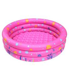 Intime  Kid's Summer Swimming Pool Inflatable 130cm Round Bathtub Kiddie 3 Ring Circles Swim Pool Blue Pink Green 2024 - buy cheap