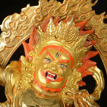 Wholesale Buddha 25CM HOME Talisman efficacious Protection Tibetan Buddhism KAIGUANG Vajrapani gold buddha figure copper statue 2024 - buy cheap