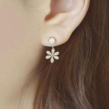 Korean Style Women earrings Faux Pearl Ear Stud Rhinestone Crystal Flower studs Earrings Jewelry Xmas gifts hot 2024 - buy cheap