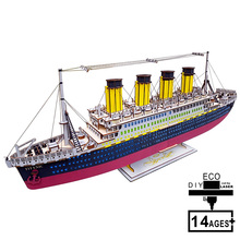 3d quebra-cabeça de madeira titanic modelo de construção kits puzzle jogo educação brinquedos de madeira para adultos crianças para aniversário presente 2024 - compre barato