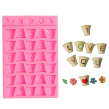 Molde de silicona con forma de alfabeto 3D, pasta de azúcar, caramelo de Chocolate, Cupcake, herramientas de cocina para hornear pasteles, novedad de 2021 2024 - compra barato