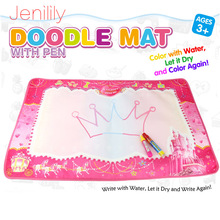 Tapete de desenho de água mágica colorir doodle esteira com 2 caneta mágica rosa castelo pintura desenho esteira criatividade para crianças brinquedos 2024 - compre barato