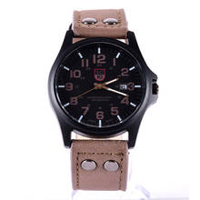 Мужские модные Relojes спортивные часы мужские военные кожаный ремешок Relogio masculino кварцевые наручные часы 2024 - купить недорого