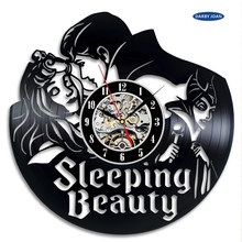 Nova coleção registro de vinil relógio parede dormir beleza berçário arte cd relógio criativo duvar saati casa decorativa 2024 - compre barato