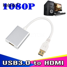 Kebidu 1080P USB 3.0  Converter Adapter Cable Male to Female Multi Display Graphic Adater for Desktop Laptop HDTV 2024 - buy cheap