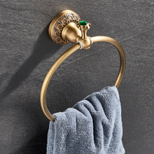 Wall Mount Bathroom Towel Ring Bathroom Accessory Solid Brass Round Towel Rack Classic Towel Holder Antique Brass 2024 - buy cheap