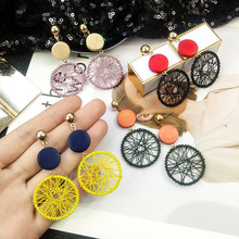 2019 New Bohemia exaggerate the feminine temperament of Large Circle Earrings Korean personality rings Pendant Earrings long sex 2024 - buy cheap