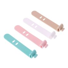 4Pcs/set Silicone Strips Earphones Storage Tape Soft Wire Headphone USB Cable Tie Organizer Winder Wrap 2024 - buy cheap