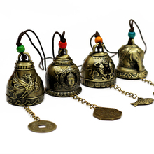 Campana de bronce antigua de Yunnan, colgante NACIONAL DE carillón de nieve, campana de puerta transparente, truco y trato Feng Shui 2024 - compra barato