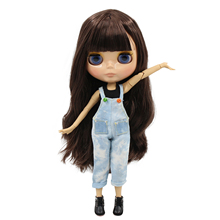 ICY DBS Blyth doll 1/6 bjd tan skin joint body brown hair with bangs 30cm toy, interactive dolls, dıy toy, for girls, random eyes colors, movie & tv, in-stock items, 1 6 2024 - buy cheap