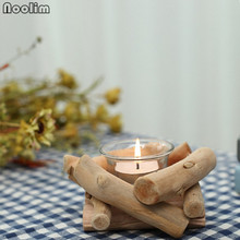 NOOLIM Handmade Candlesticks Wooden Creative Home Table Candlestick Wedding Bar Party Home Decor Candle Holders 2024 - buy cheap