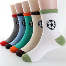 CHILDREN WIT Spring&Autumn Children Socks Cotton Football Student Boys Girls socks 3-12 Year Kids Socks 5 Pairs / Lot 2024 - buy cheap