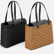 New black camel straw bag natural rattan shoulder bag beach handbags weaving handmade Crossbody bag 2024 - buy cheap