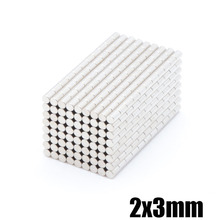 500pcs 2mm x 3 mm disc round strong rare earth magnet neodymium iron boron magnet neodymium strong magnetic steel 2x3mm 2024 - buy cheap