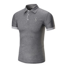 New Hot Mens Polo Shirt Brands Male Short Sleeve Fashion Casual Slim Deer Embroidery Breathable Polos Men Lapel Business Jerseys 2024 - buy cheap